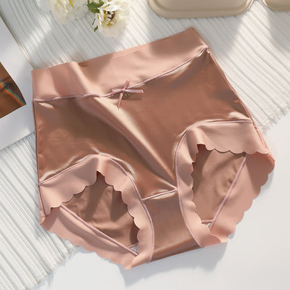 Women's Mid Waist Comfortable Satin Ice Silk Underwear