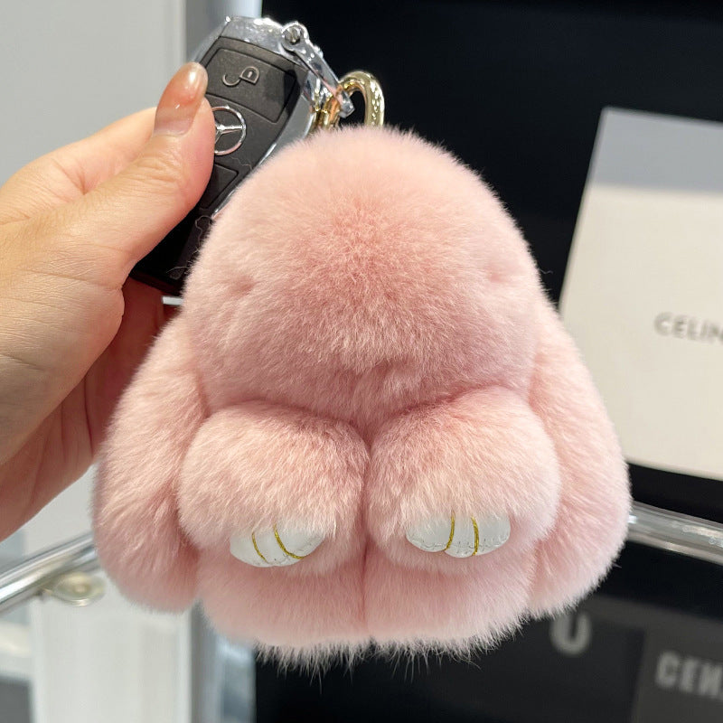 Cute Plush Doll Bunny Car Key Ring Pendant