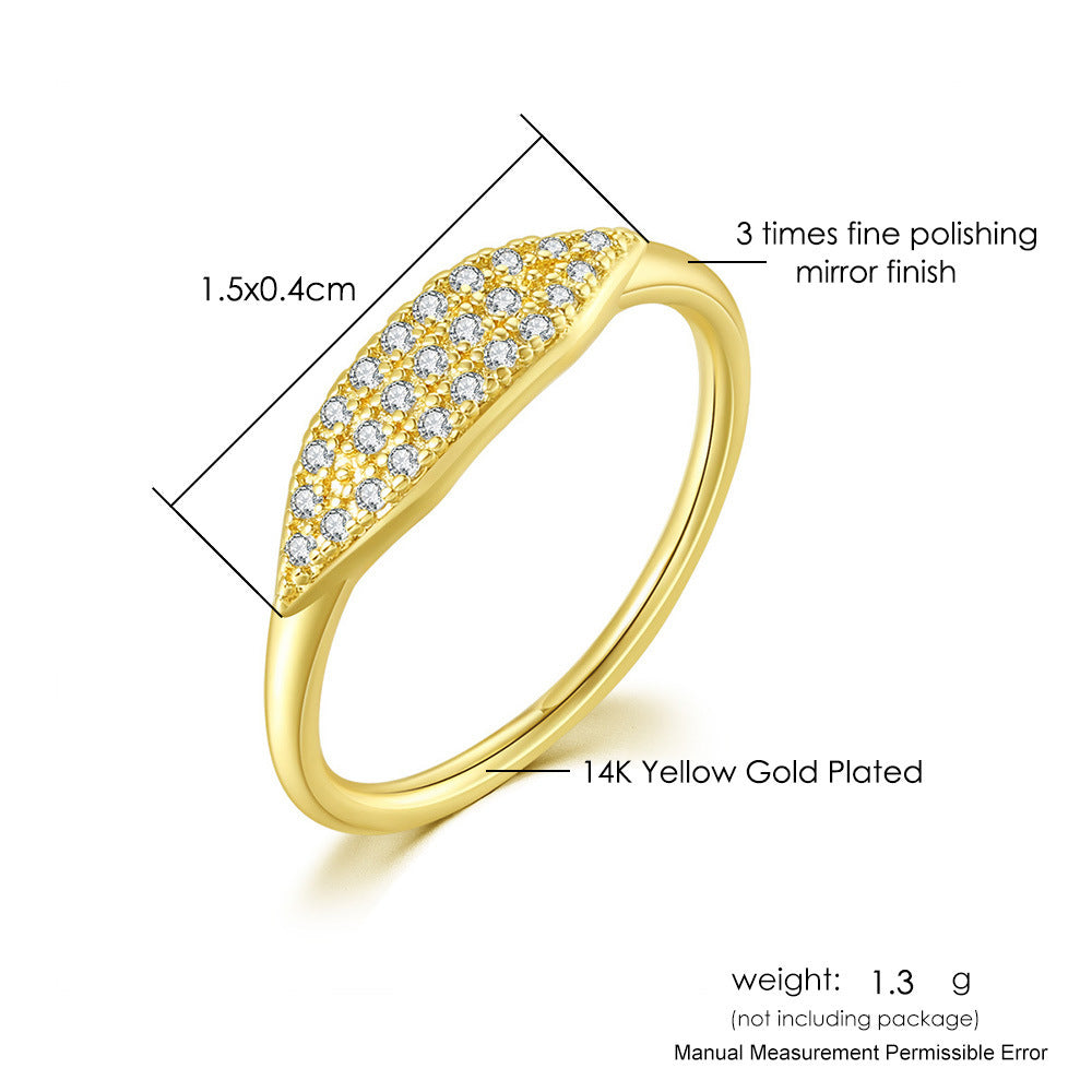 Women's Fashion Gold-plated Simple Thin Ring