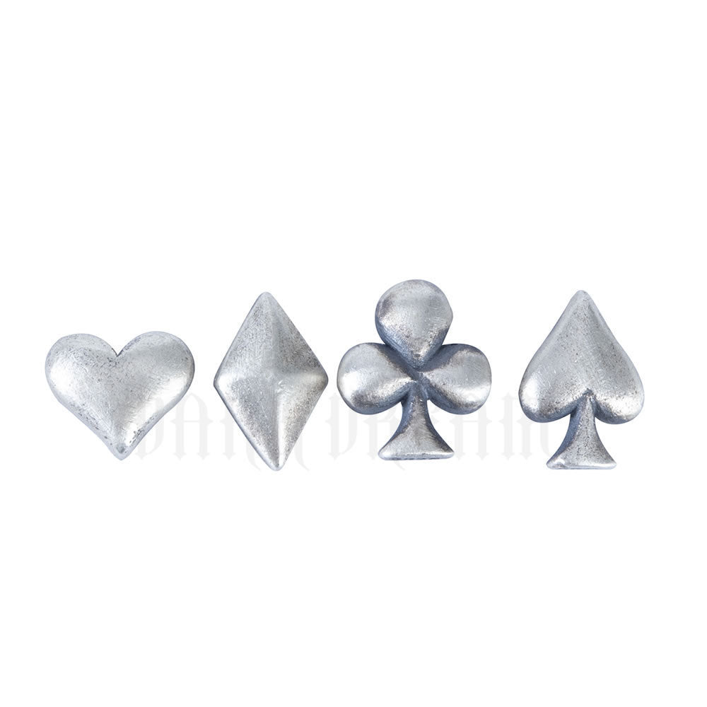 S925 Sterling Silver Poker Mini Ear Studs