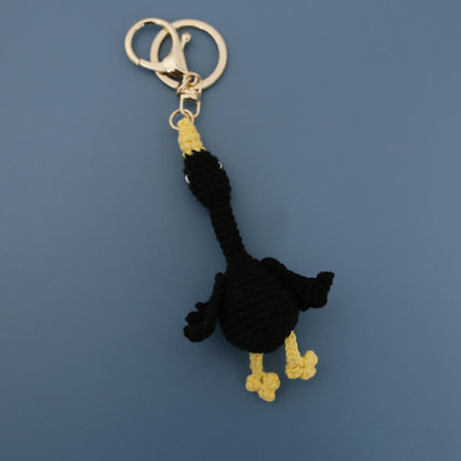 Wool Woven Swan Pendant Hand-crocheted Keychain Creative Handicraft Finished Product