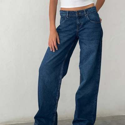 Street Wide Leg Denim Women's Pants