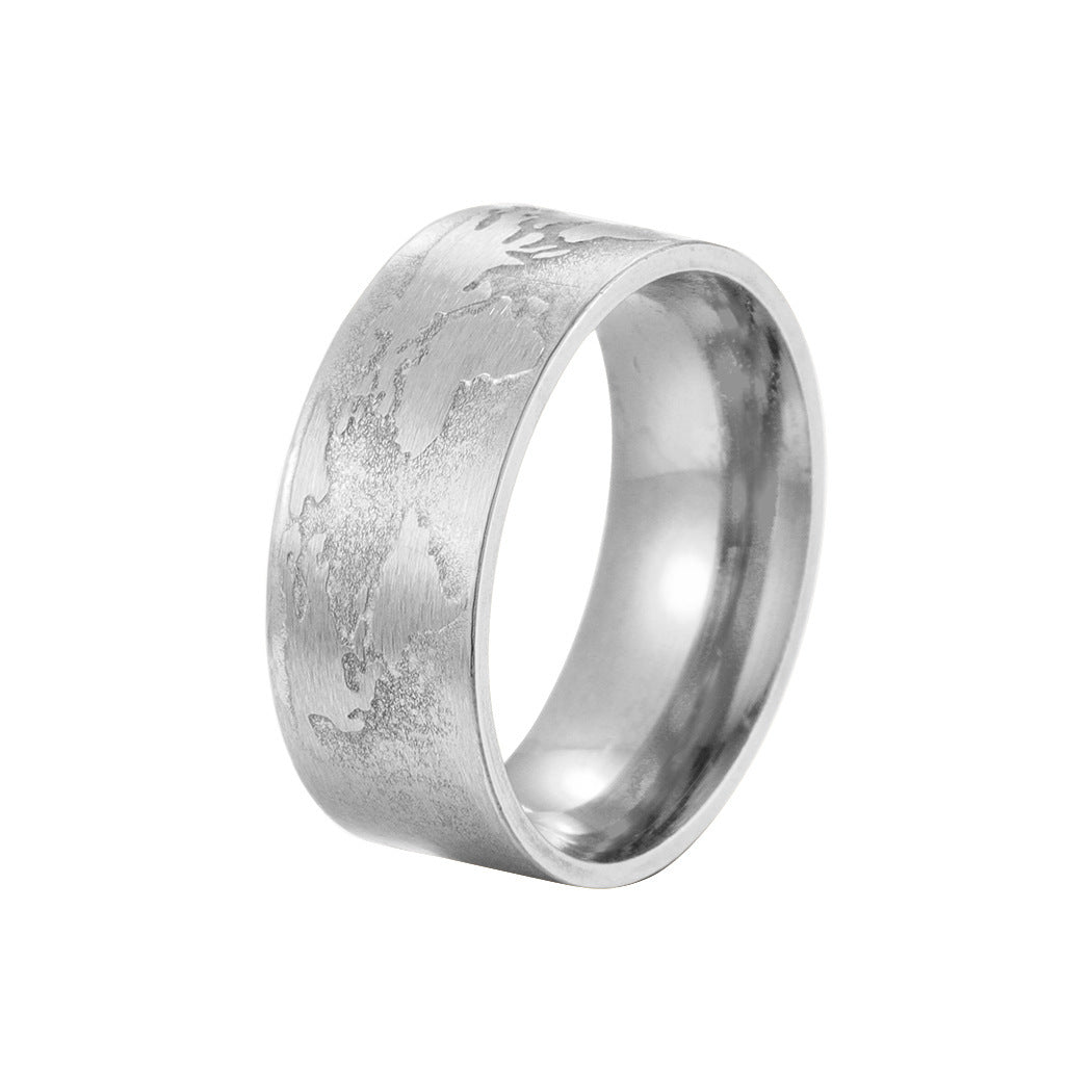 Anillo de acero inoxidable con estilo para amantes de la dopamina