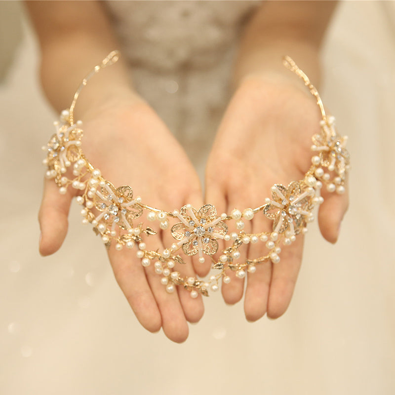 Bridal Jewelry Pearl Crystal Exquisite Headdress