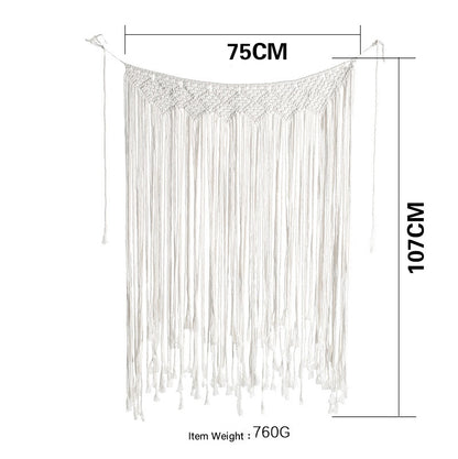 Tapiz geométrico de macramé para colgar en la pared, hecho a mano, estilo bohemio y elegante, para habitación de bebé, hermoso accesorio decorativo para el hogar y el apartamento