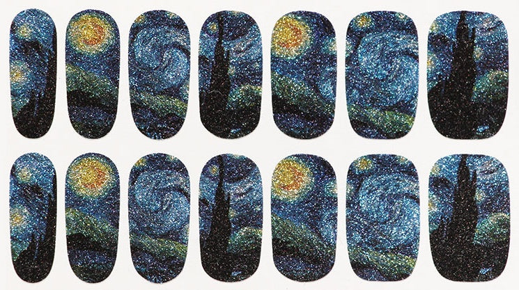 Manicure Sticker Van Gogh's Star Manicure Applique 14 Sticker Phototherapy Nail Sticker Nail Sticker