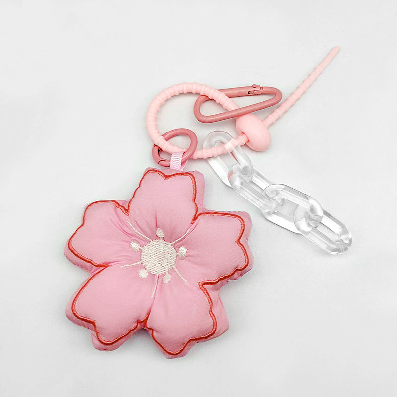 Creative Cute Flowers Keychain Plush Pendant Female Ins Style