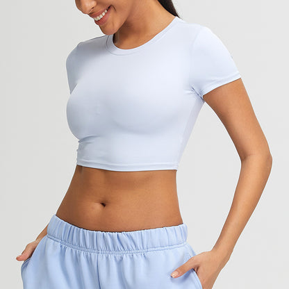 Slim Fit Short Yoga Clothing Top