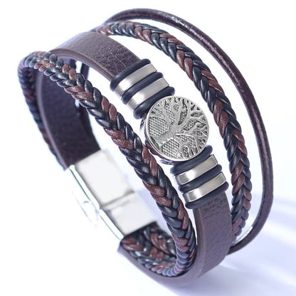 Fashion Personality Trendy Men Leather Bracelet