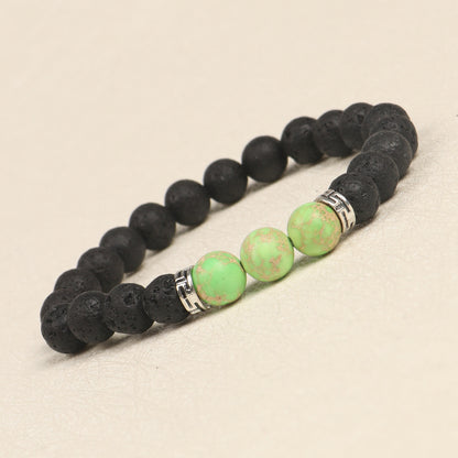 Natural stone volcanic rock bracelet