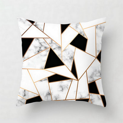 Pink Geometric Abstract Decorative Pillows Case