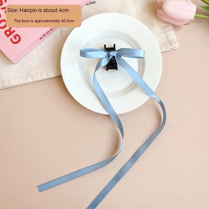 Cute Bow Ribbon Grip Sweet Children's High-grade Back Headdress