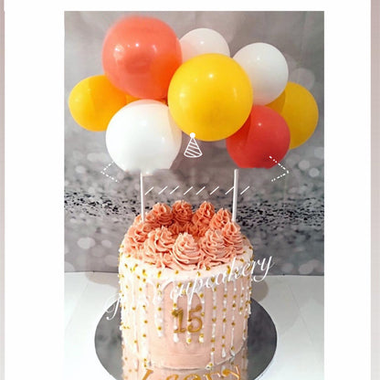 Decoración para tarta con globos pequeños de lentejuelas de color rojo de 5 pulgadas