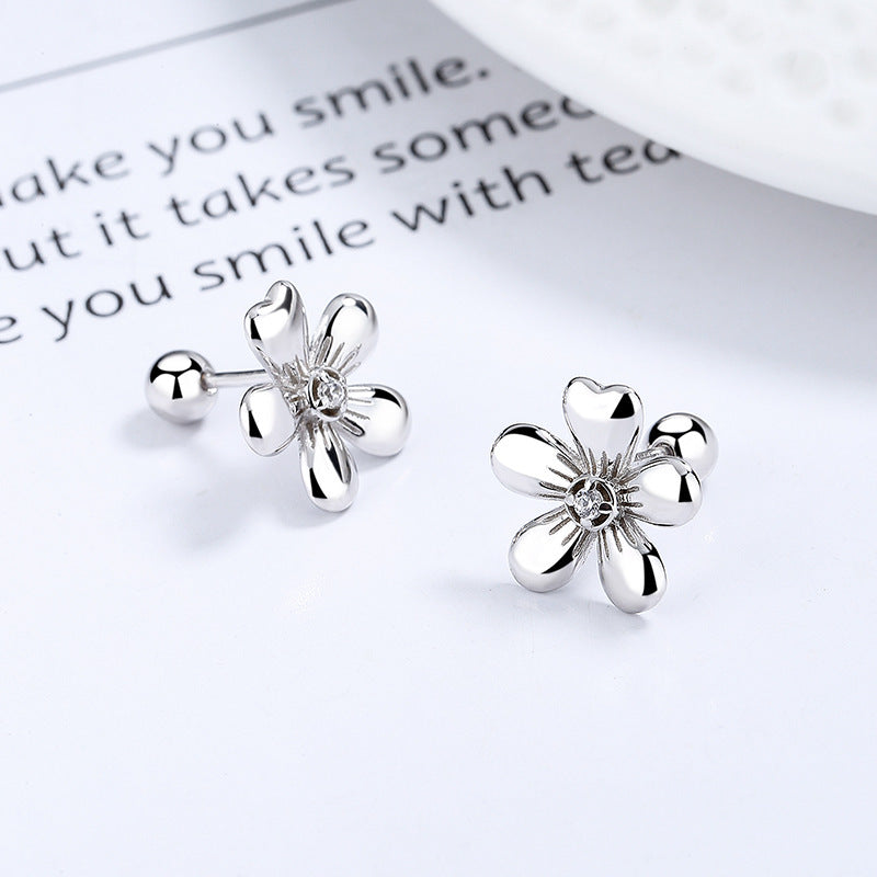 Pendientes de mujer con cinco pétalos de flores, hilo minimalista, personalidad y temperamento combinables