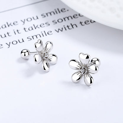 Pendientes de mujer con cinco pétalos de flores, hilo minimalista, personalidad y temperamento combinables