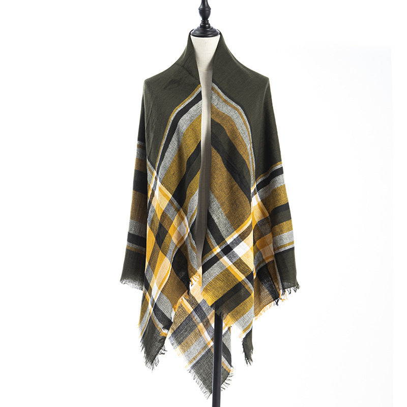 Women's Cashmere-like Plus-sized Double-sided Qicaigei Scarf Shawl