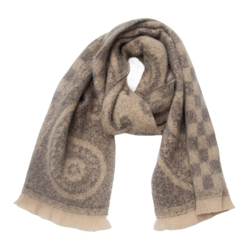 Men's Women's Neck Warmer Paisley Jacquard Scarf