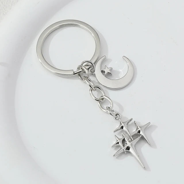 Creative Fashion Star And Moon Alloy Key