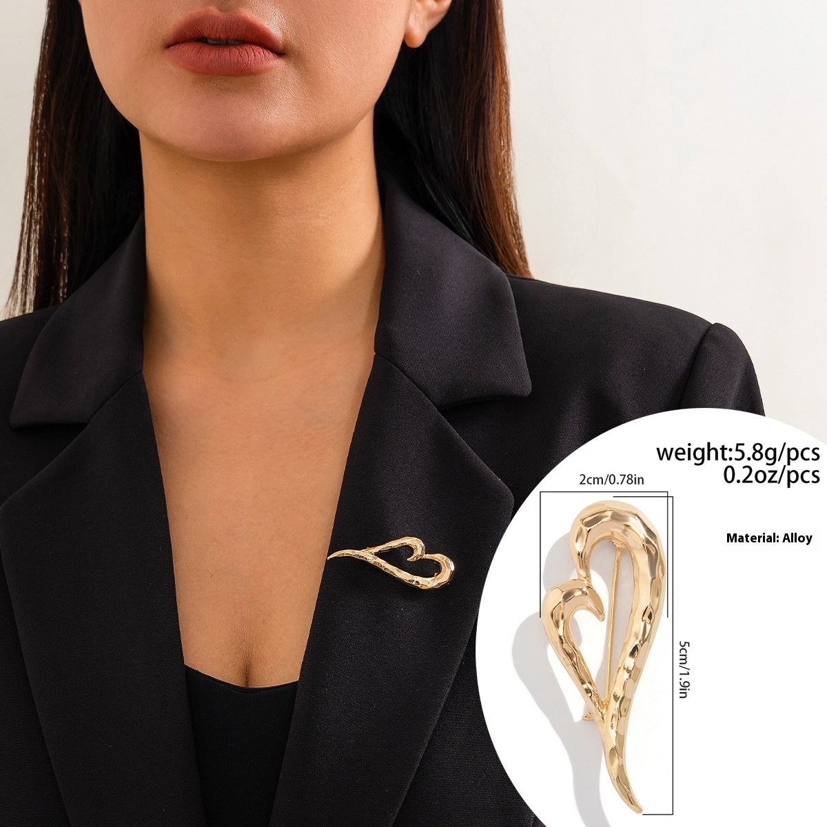 Liquid Lava Brooch Women's Coat Bow