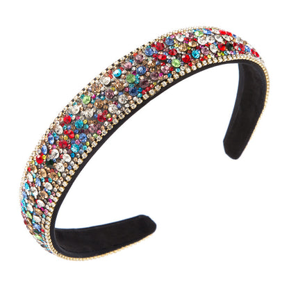 Trendy Colorful Diamond Non-slip Headband Women's Simple