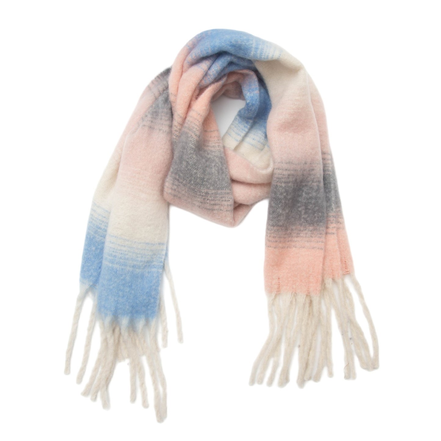 New Tassel Gradient Color Scarf Shawl