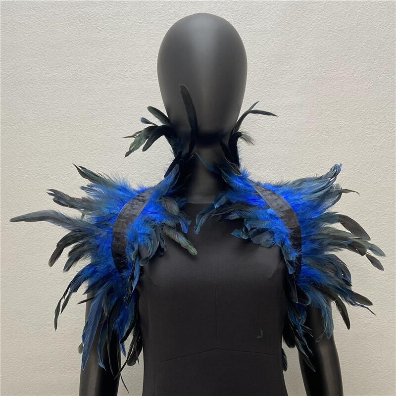 Feather Shawl Cape Performance Ball Feather Cloak