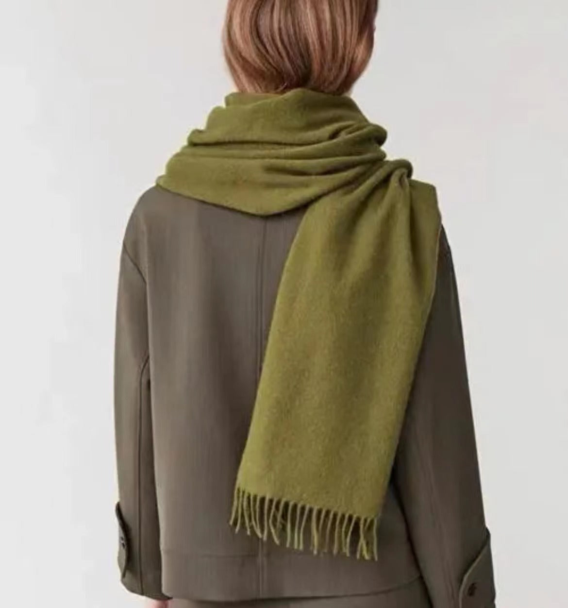 Simple Solid Color Tassel Shawl Autumn And Winter Warm Artificial Cashmere Scarf