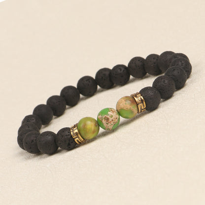 Natural stone volcanic rock bracelet