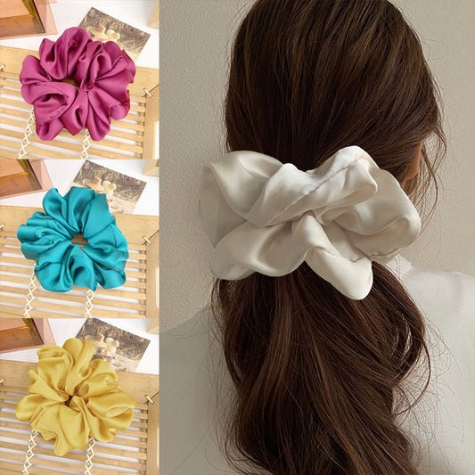 New Oversized Hair Band Smooth Satin French Elegant