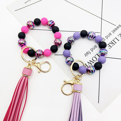 Handmade Beaded Bracelet Tassel Key Chain