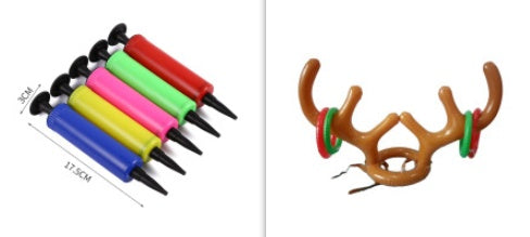 Christmas Game Inflatable Reindeer Antler Hat Ring Toss Christmas Gift