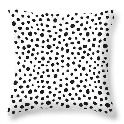 Funda de almohada sencilla de piel de melocotón en blanco y negro