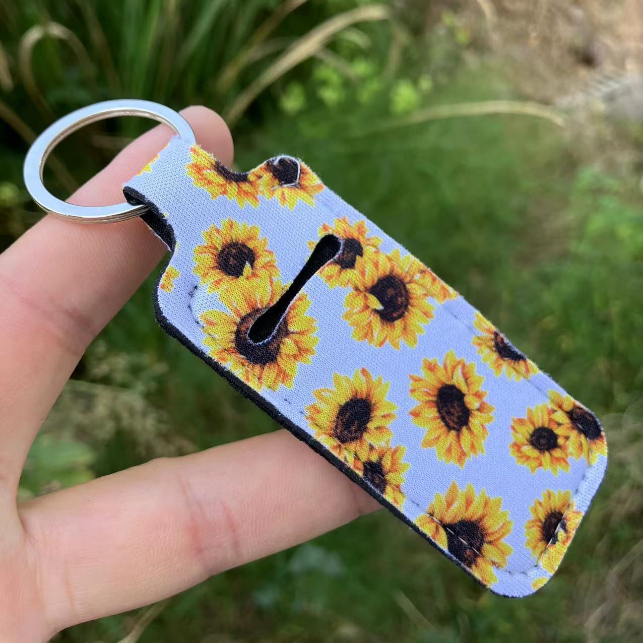 Conjunto de lápiz labial para mujer con estampado de leopardo y estampado de serpiente y girasoles, llavero, bolsa de perfume creativa