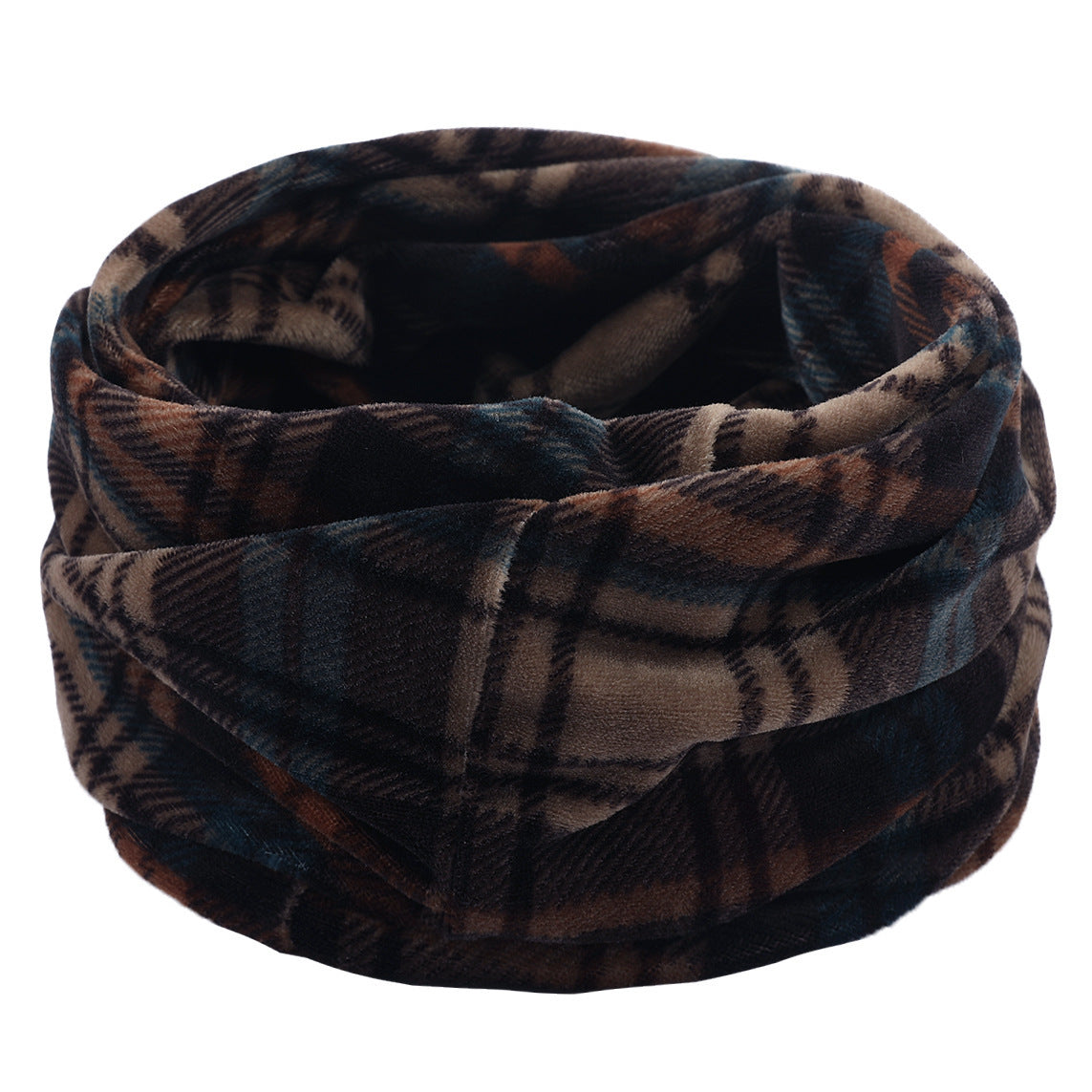 Warm Short Velvet Double-layer Knitted Scarf