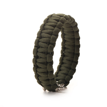 Pulsera de paracord con hebilla en forma de O para exteriores, pulsera de supervivencia tejida con cuerda de paraguas de siete núcleos