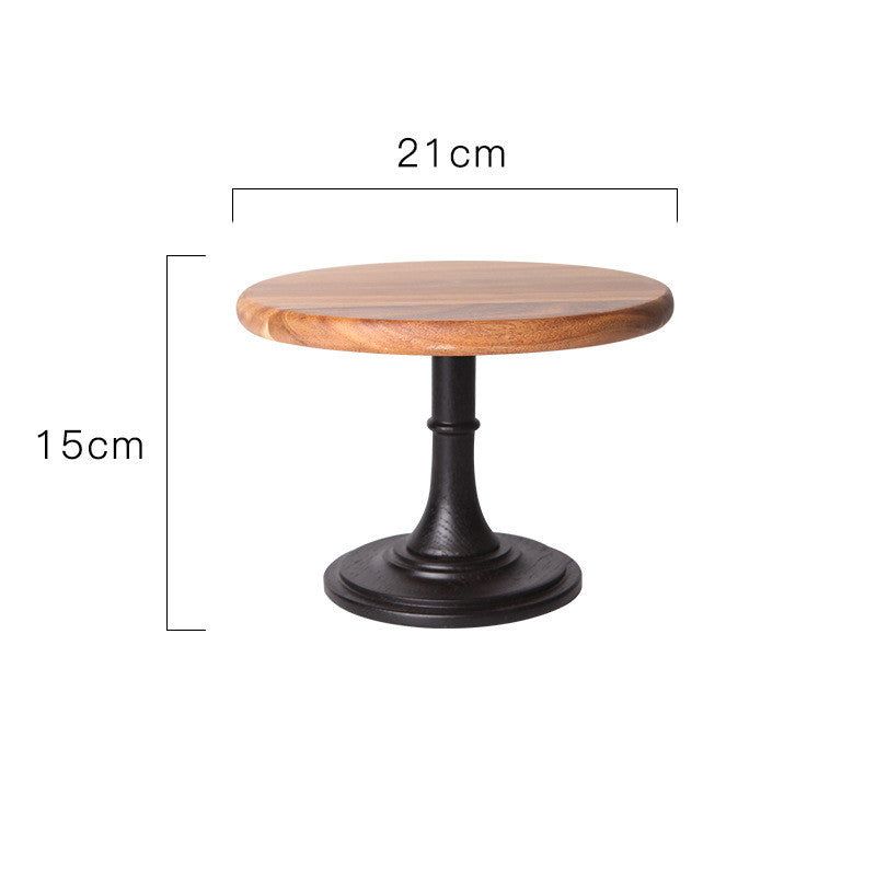 Solid wood tray dessert cake stand