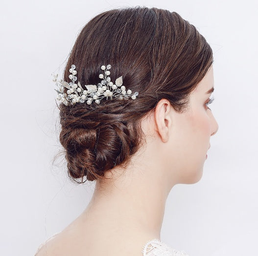 Alloy Leaf Bridal Hairpin