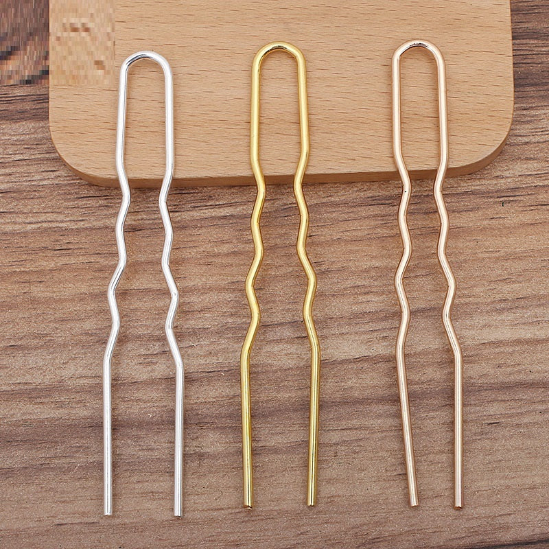 Thick Corrugated U Fork Hair Clasp Diy Ornament Accessories Hairpin Material