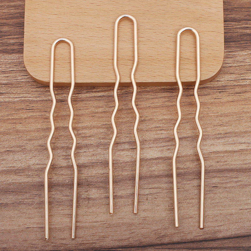 Thick Corrugated U Fork Hair Clasp Diy Ornament Accessories Hairpin Material