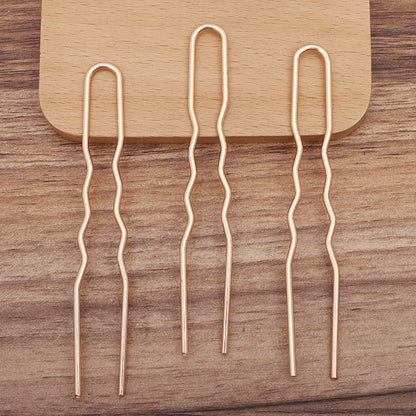 Thick Corrugated U Fork Hair Clasp Diy Ornament Accessories Hairpin Material