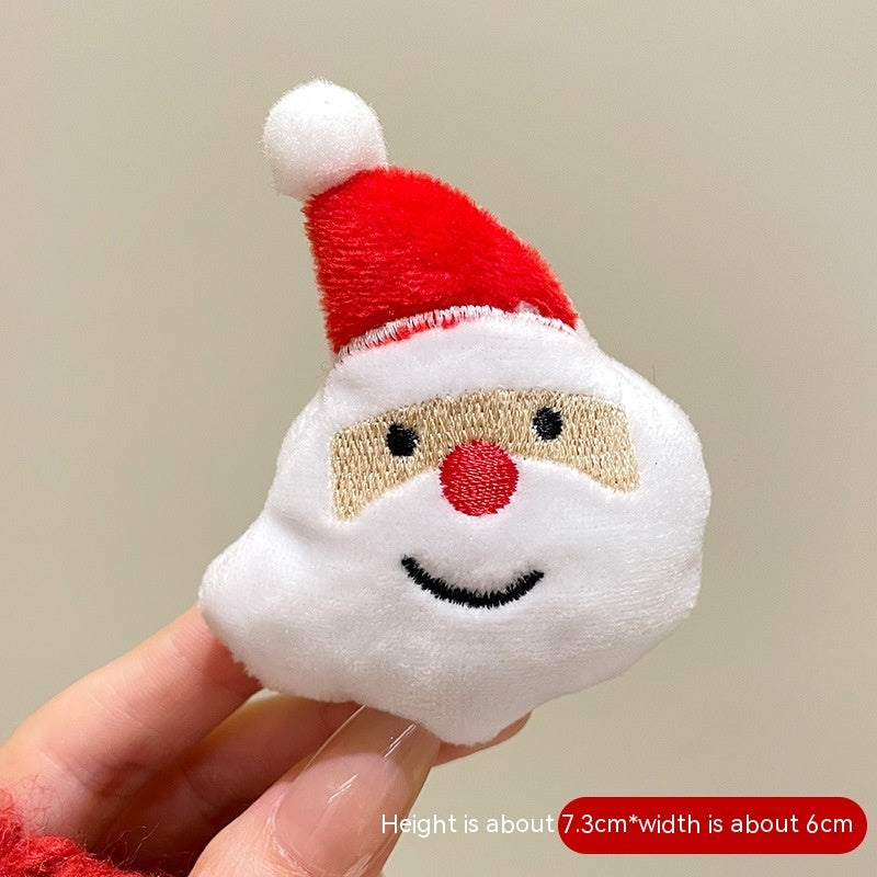 Cartoon Cute Santa Claus Brooch Christmas Festival Accessories