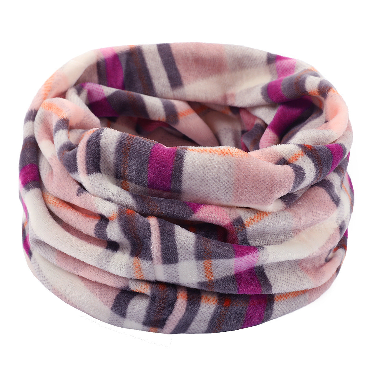 Warm Short Velvet Double-layer Knitted Scarf