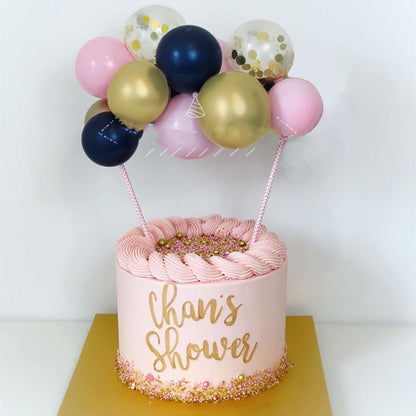 Decoración para tarta con globos pequeños de lentejuelas de color rojo de 5 pulgadas