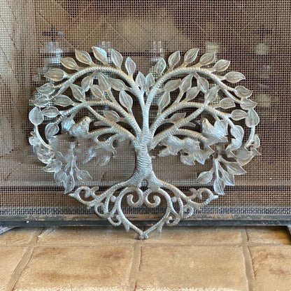 Metal Wall Art Heart Tree Of Life Home Decoration Artifact