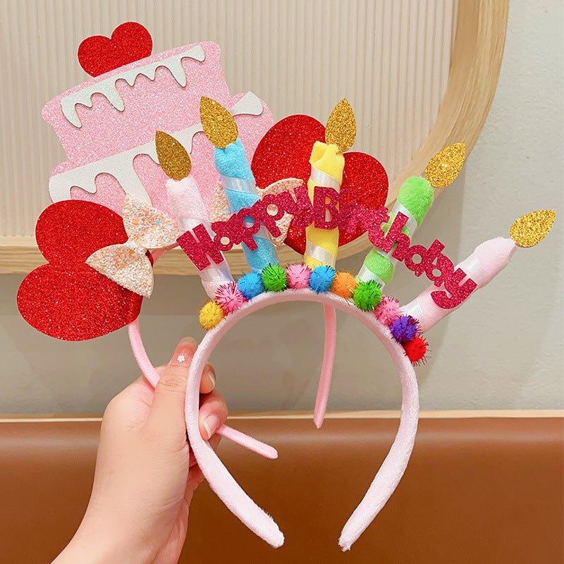 Nueva y linda diadema para niños, accesorios de decoración para fotos de cumpleaños de princesas