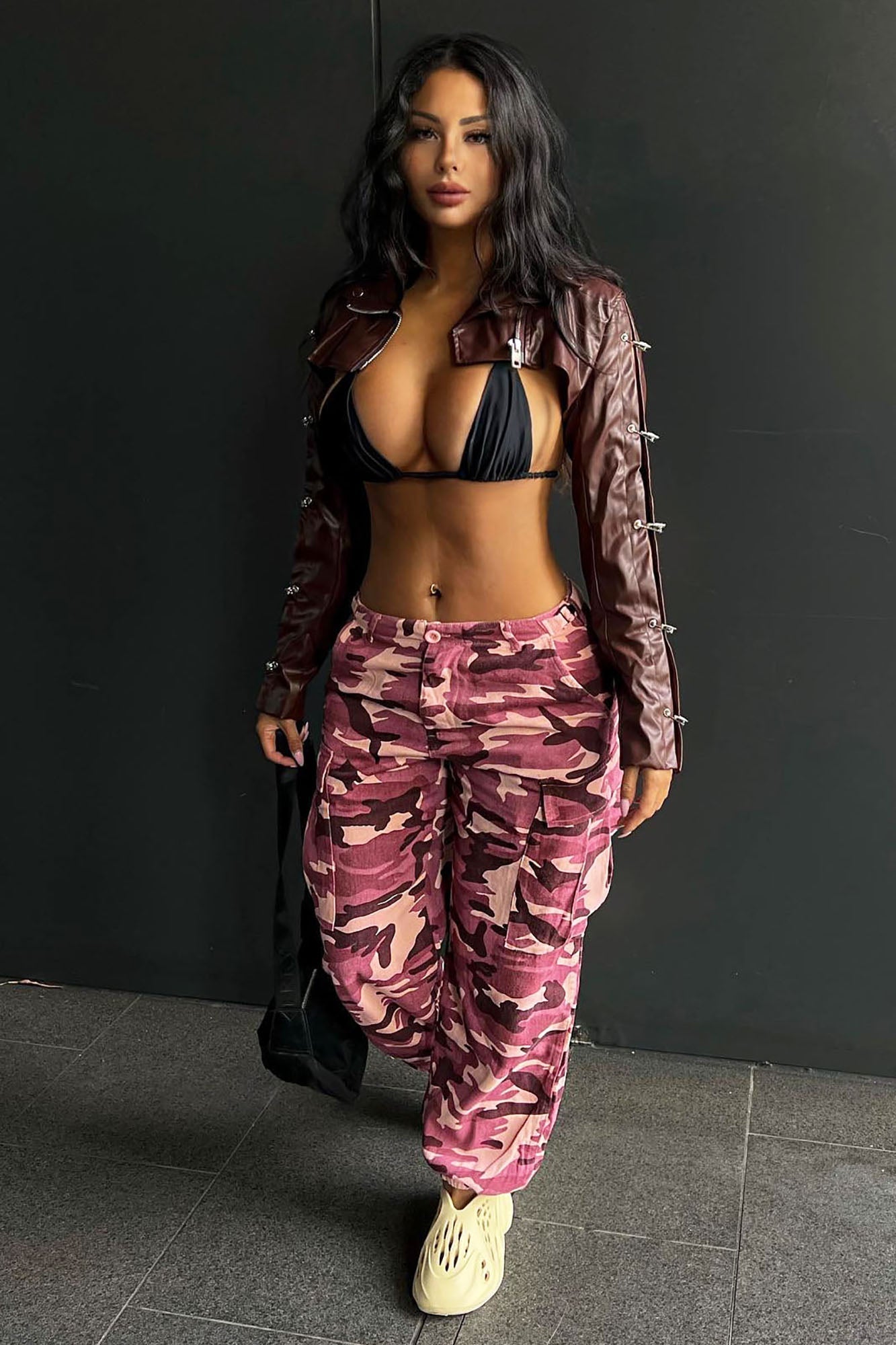 Cadet Kim Oversized Camo Pants - Pink/combo