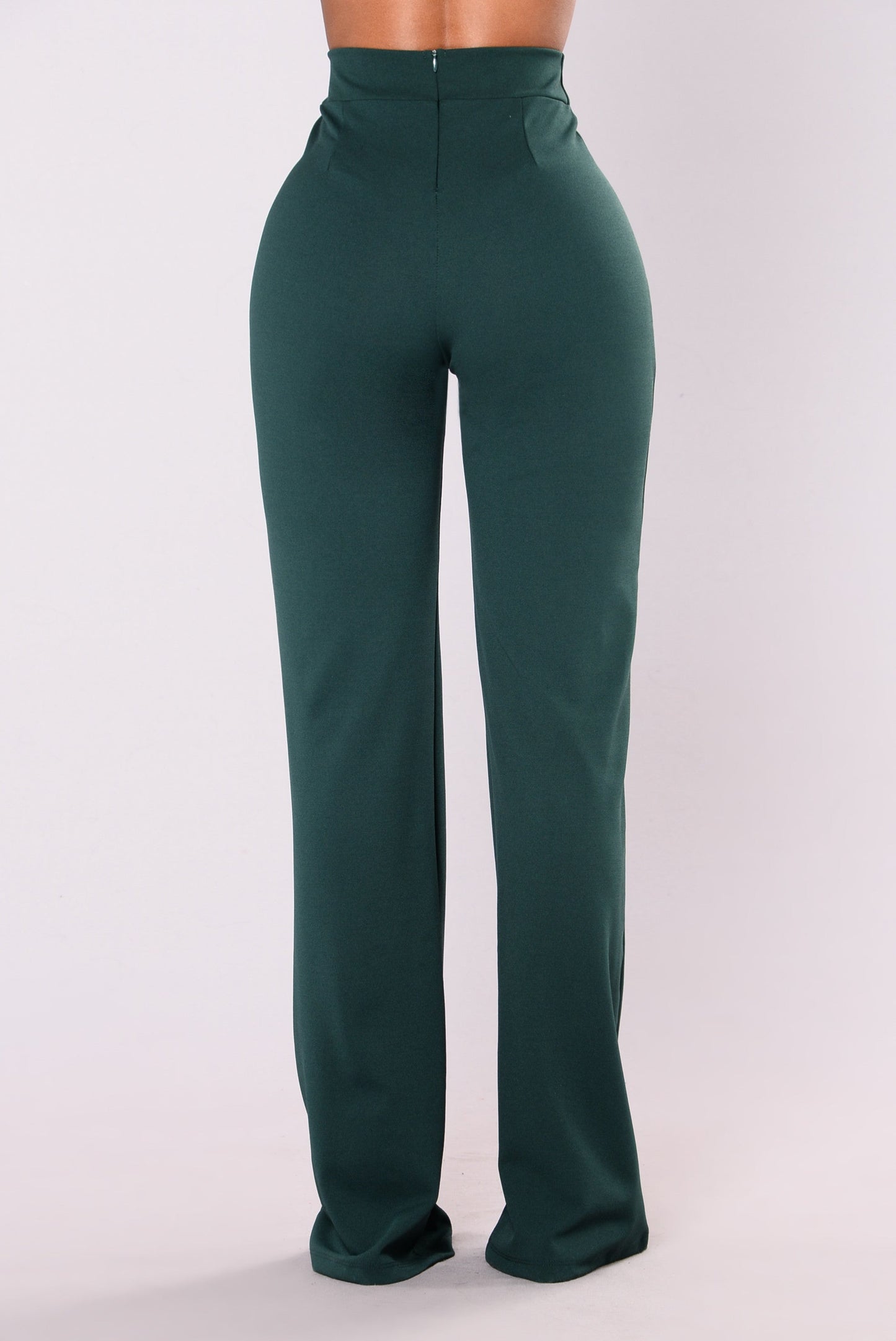 Victoria High Waisted Dress Pants - Hunter Green