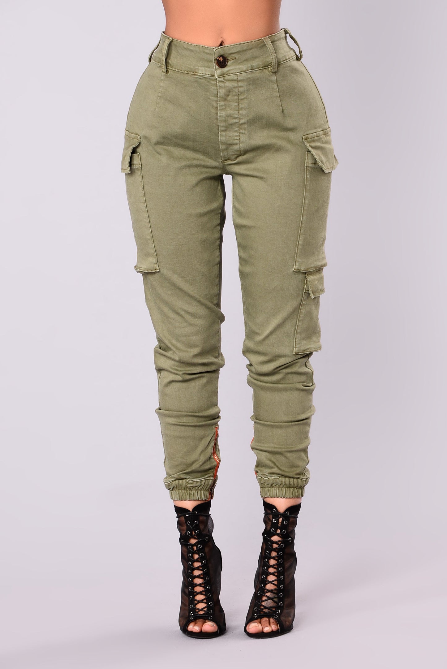 Kalley Cargo Pants - Olive