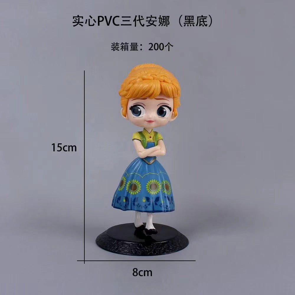 Cake Decorative Ornaments 2nd Generation Princess Elsa Princess Anna Hand-made Model Scene Decoration