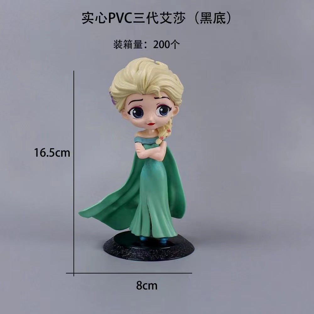 Cake Decorative Ornaments 2nd Generation Princess Elsa Princess Anna Hand-made Model Scene Decoration